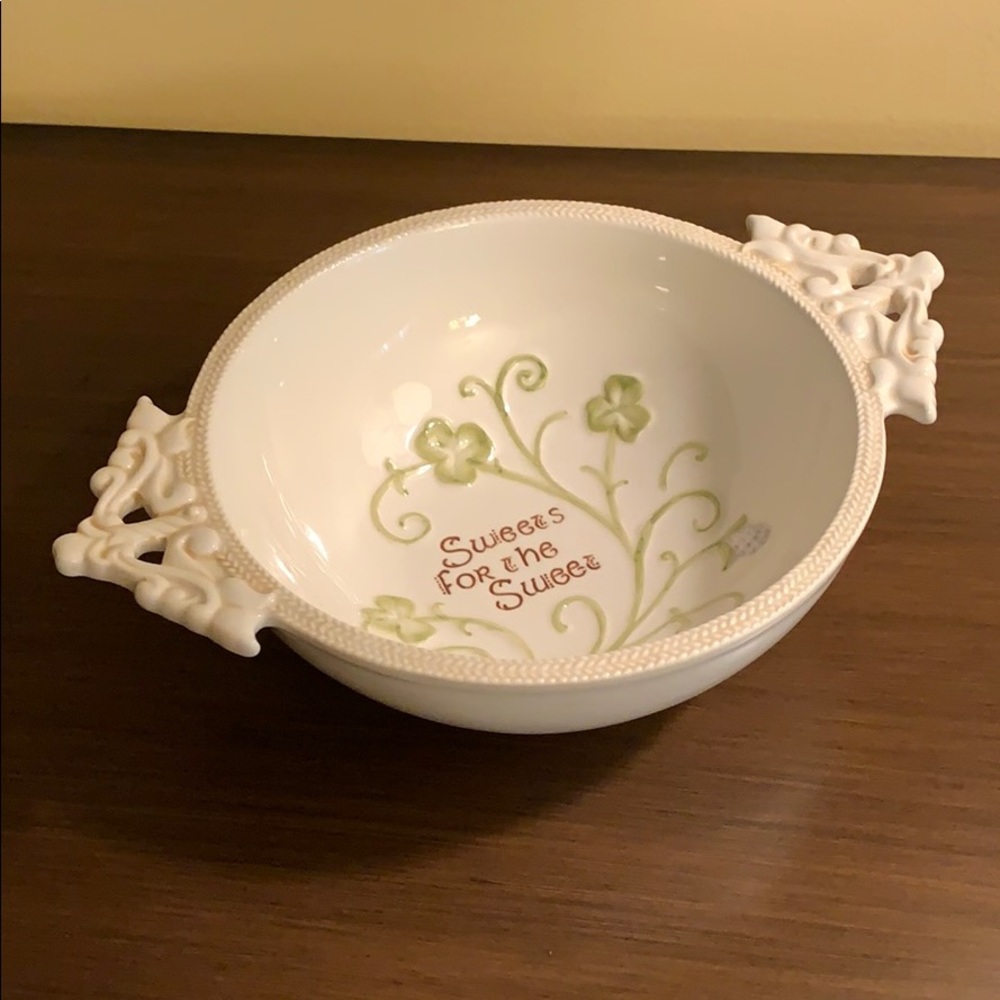 Vintage “Sweets For the Sweet” Handled Candy Dish